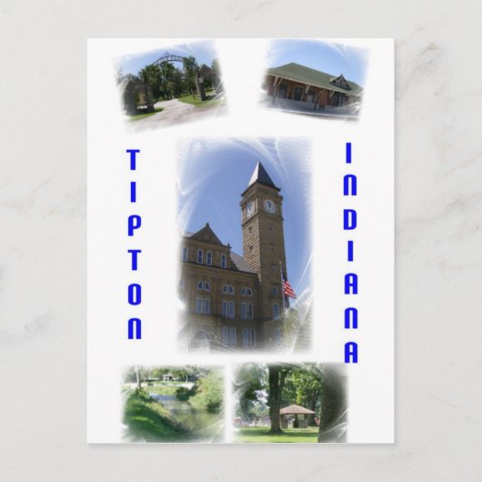 Tipton Indiana Collage Briefkaart (Voorkant)