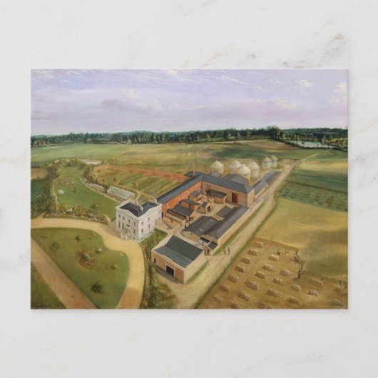 Tiptree Hall en Boerderij, Essex, c.1850-60 (olie Briefkaart (Voorkant)