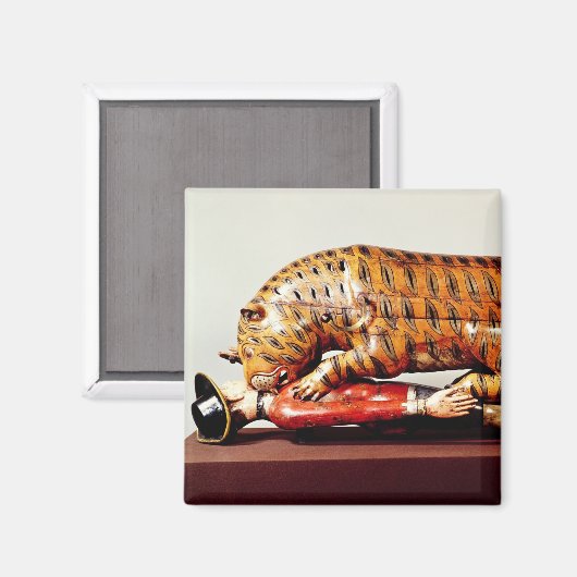 Tipu's Tiger, c.1790 (hout) Magneet (Voorkant / Achterkant)