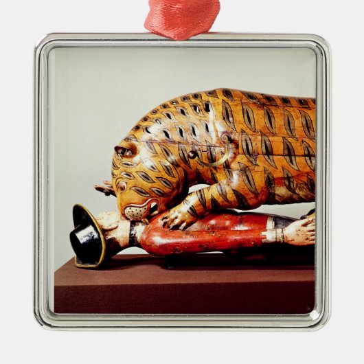 Tipu's Tiger, c.1790 (hout) Metalen Ornament (Voorkant)