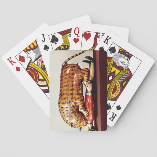 Tipu's Tiger, c.1790 (hout) Pokerkaarten (Achterkant)