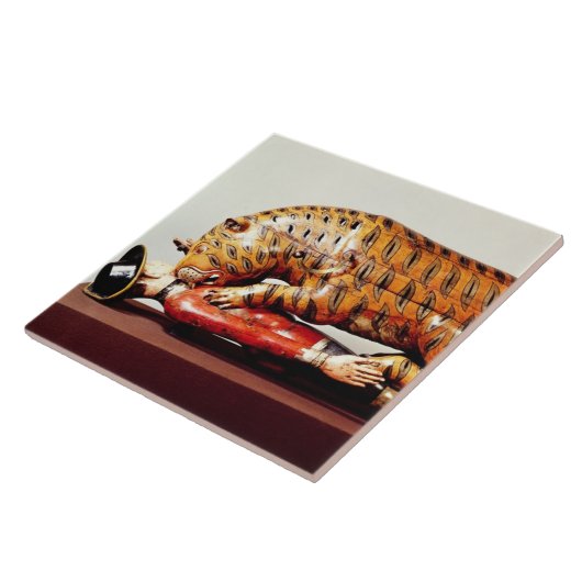 Tipu's Tiger, c.1790 (hout) Tegeltje (Zijkant)