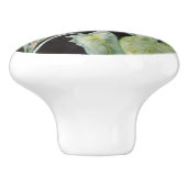 Tirador con acuarela de alcatraces blancos. keramische knop (Zijkant)