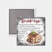 Tiramesu Recept Magneet (Voorkant / Achterkant)