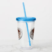 Tiramisu cake cartoon afbeelding acryl drinkbeker (Links)