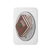 Tiramisu cake cartoon afbeelding badmat (Voorkant Verticaal)