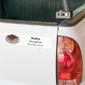 Tiramisu cake cartoon afbeelding bumpersticker (Op Truck)