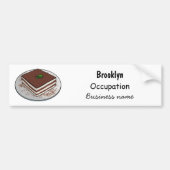 Tiramisu cake cartoon afbeelding bumpersticker (Voorkant)