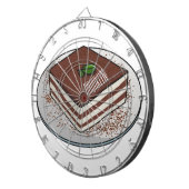 Tiramisu cake cartoon afbeelding dartbord (Voorkant Rechts)