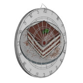 Tiramisu cake cartoon afbeelding dartbord (Voorkant Links)