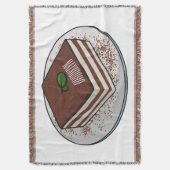 Tiramisu cake cartoon afbeelding deken (Voorkant Verticaal)