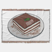Tiramisu cake cartoon afbeelding deken (Voorkant)