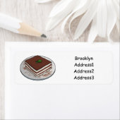 Tiramisu cake cartoon afbeelding etiket (Insitu)