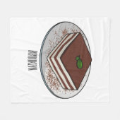 Tiramisu cake cartoon afbeelding fleece deken (Voorkant (Horizontaal))