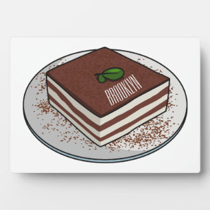 Tiramisu cake cartoon afbeelding fotoplaat