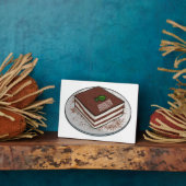 Tiramisu cake cartoon afbeelding fotoplaat (Zijkant)