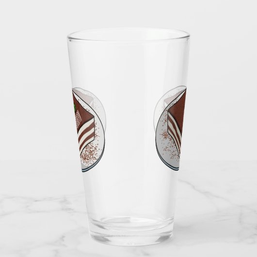 Tiramisu cake cartoon afbeelding glas (Rechts)