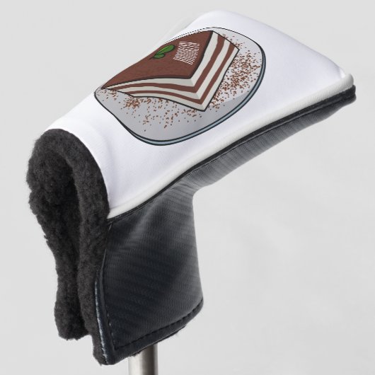 Tiramisu cake cartoon afbeelding golfheadcover (3/4 voorkant)