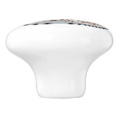 Tiramisu cake cartoon afbeelding keramische knop (Zijkant)