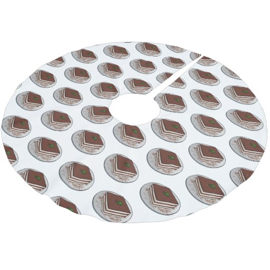 Tiramisu cake cartoon afbeelding kerstboom rok (Gekanteld)