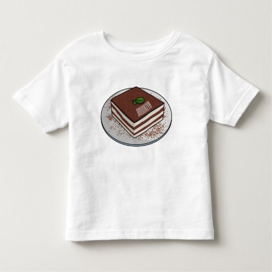 Tiramisu cake cartoon afbeelding kinder shirts (Voorkant)