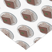 Tiramisu cake cartoon afbeelding korte tafelloper (Hoek)