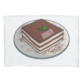 Tiramisu cake cartoon afbeelding kussensloop (Voorkant)