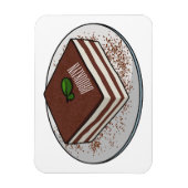 Tiramisu cake cartoon afbeelding magneet (Verticaal)
