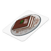 Tiramisu cake cartoon afbeelding magneet (Linkerzijde)