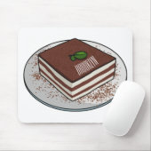 Tiramisu cake cartoon afbeelding muismat (Met muis)