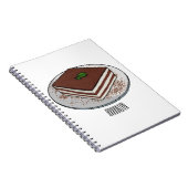 Tiramisu cake cartoon afbeelding notitieboek (Rechterzijde)