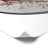 Tiramisu cake cartoon afbeelding poster (Hoek)