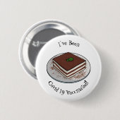 Tiramisu cake cartoon afbeelding ronde button 5,7 cm (Voorkant /achterkant)