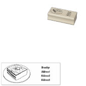Tiramisu cake cartoon afbeelding rubberstempel (Gestempeld)