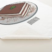 Tiramisu cake cartoon afbeelding sherpa deken (3/4)