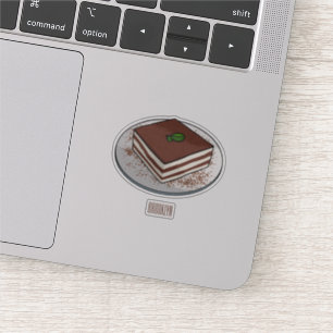 Tiramisu cake cartoon afbeelding sticker