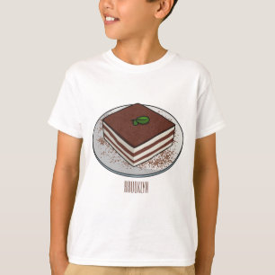 Tiramisu cake cartoon afbeelding t-shirt
