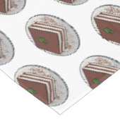 Tiramisu cake cartoon afbeelding tafelkleed (Gekanteld)