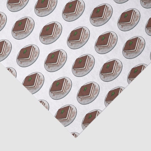 Tiramisu cake cartoon afbeelding tissuepapier (Detail)