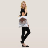 Tiramisu cake cartoon afbeelding tote bag (Op model)
