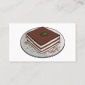 Tiramisu cake cartoon afbeelding visitekaartje (Achterkant)