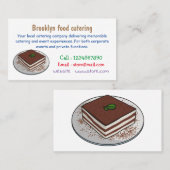 Tiramisu cake cartoon afbeelding visitekaartje (Voorkant / Achterkant)