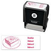 Tiramisu cake cartoon afbeelding  zelfinktende stempel (In situ)