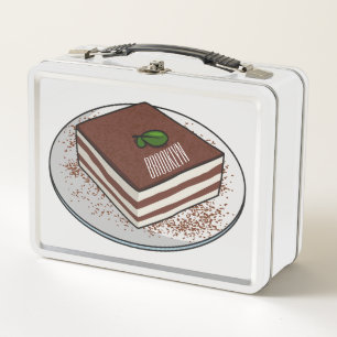 Tiramisu cake cartoon illustratie 