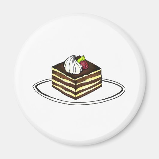 Tiramisu Chocolate: Italiaans bankdessert Magnet (Voorkant)
