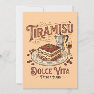 Tiramisu Dolce Vita Italiaal Dessert  Kaart