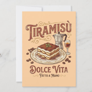 Tiramisu Dolce Vita Italiaal Dessert  Kaart