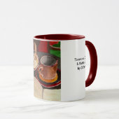 Tiramisu, koffie en schrijven ook mok (Voorkant rechts)