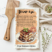 Tiramisu recept gepersonaliseerd theedoek