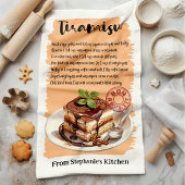 Tiramisu recept gepersonaliseerd theedoek